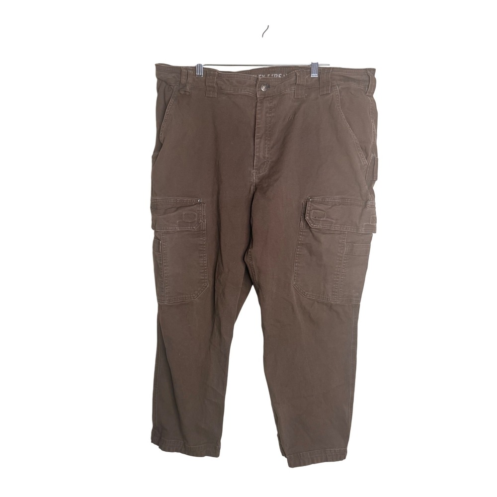 Duluth Trading Flex Fire Hose Cargo Work Pants Brown Utility Mens Size 42x28